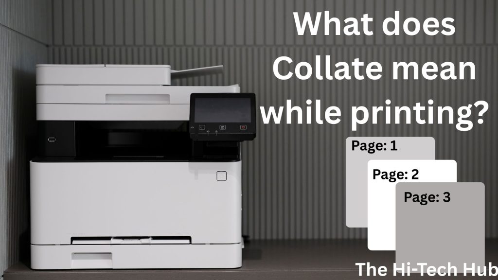 what does collate mean when printing